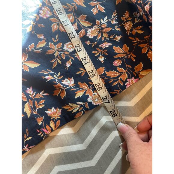Mille Resort and Travel 100% Cotton Blouse Navy Moody Floral Size Small - Picture 3 of 12